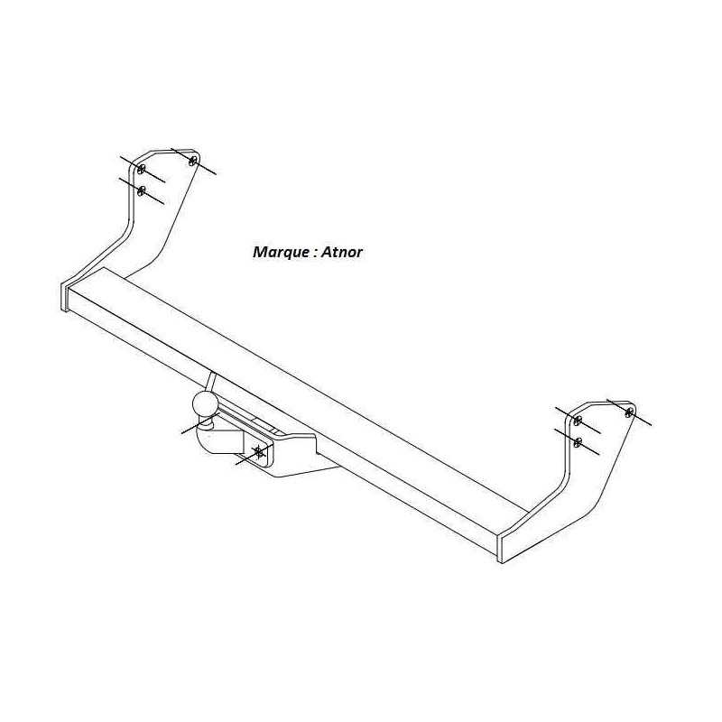 Attelage pour Mercedes Vito W639 et Metris depuis 11/2003 2174D Attelage pour Mercedes Vito W639 et Metris depuis 11/2003 2174D