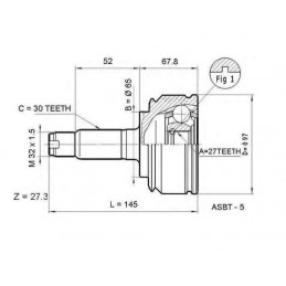 Tete embout de cardan transmission avant arriere Bmw X5 E53 NPZBM001