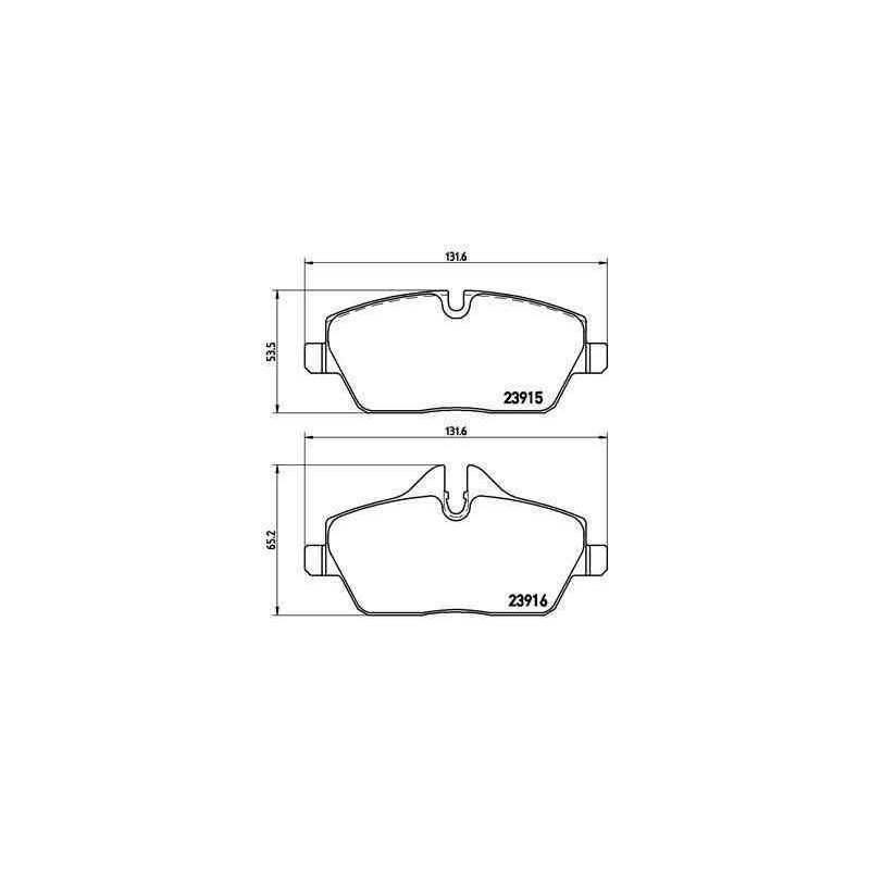 Jeu de plaquette de frein avant pour Bmw et Mini P06034 Jeu de plaquette de frein avant pour Bmw et Mini P06034