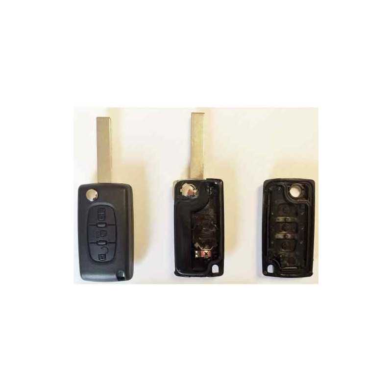 Coque de clé Citroen C4 Peugeot 207 307 407 (3 boutons) CI09A Coque de clé Citroen C4 Peugeot 207 307 407 (3 boutons) CI09A
