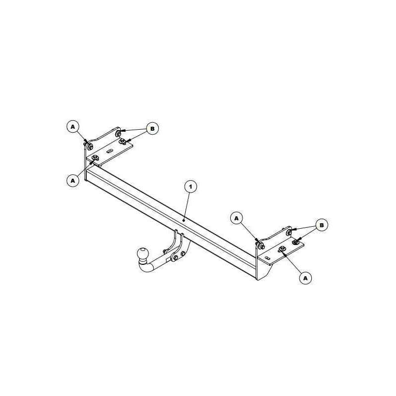 Attelage pour Nissan Quashqai 1 et 2 et Renault Koleo 1 1308R