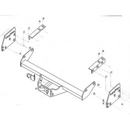 Attelage pour Nissan Navara D22 de 03/1993 à 06/2005 1392D