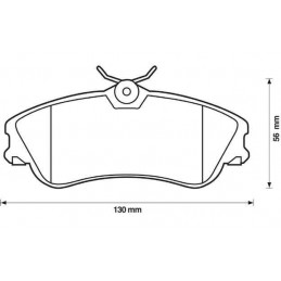 Jeu de 4 Plaquettes de frein EICHER pour Citroen Berlingo Xsara Picasso Peugeot 206 et Partner 101545079