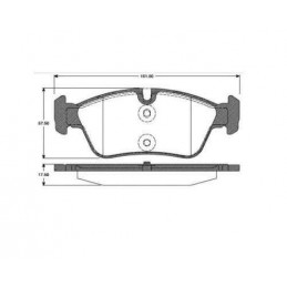 Plaquettes de frein avant bmw e46 serie 3 - Z3 - Z4 101110139