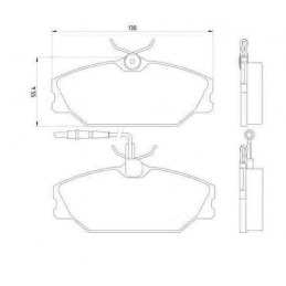 Jeu de 4 Plaquettes de frein EICHER pour Renault Laguna Megane Scenic 101745099