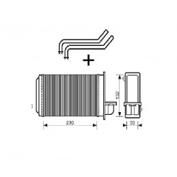 Radiateur de chauffage tous types Peugeot 205 et 309 86001