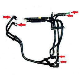 Tuyaux durite pompe d’amorçage de gazoil Peugeot 206 et 207