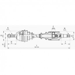 Cardan Droit Citroen Ax Saxo et Peugeot 106 NPWCT003