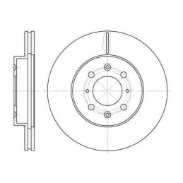 Jeu de 2 disques de frein avant Honda Civic Rover 200 6224.10