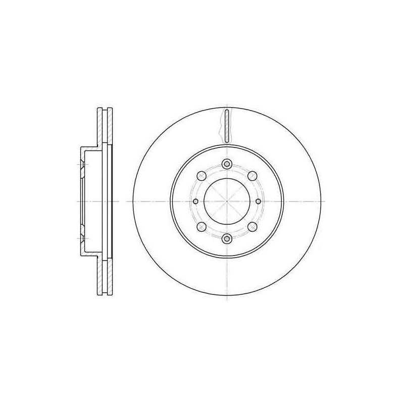 Jeu de 2 disques de frein avant Honda Civic Rover 200 6224.10