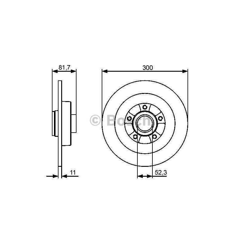 Jeu de 2 disques de frein Bosch 0 986 479 445 pour Laguna 3 0986479445