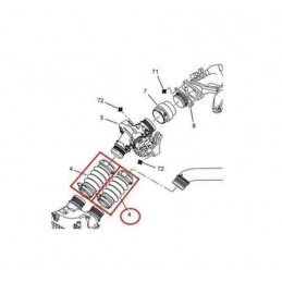 Durite de turbo souple 120MM Peugeot Citroen modele 1.6l