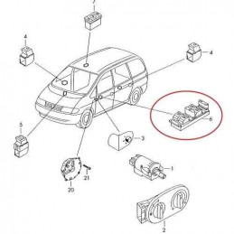 Bouton de leve vitre Ford Galaxy Seat Alhambra Volkswagen Sharan
