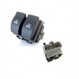 Bouton de leve vitre avant gauche Renault Clio2 Grand Scenic2 Laguna2 Megane2 Scenic2 Trafic2 BLVGris
