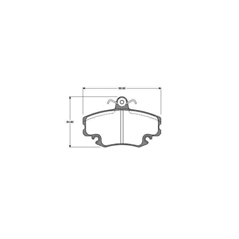 Jeu 4 Plaquettes de frein avant EICHER pour Renault Clio Espace Twingo R19 Kangoo Megane Peugeot 205 309