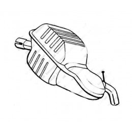 Silencieux arriere pour Volvo V70  61 4 031
