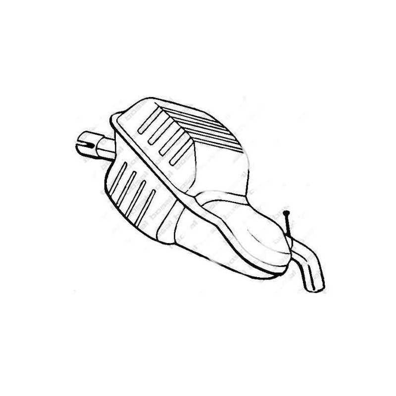 Silencieux arriere pour Volvo V70 