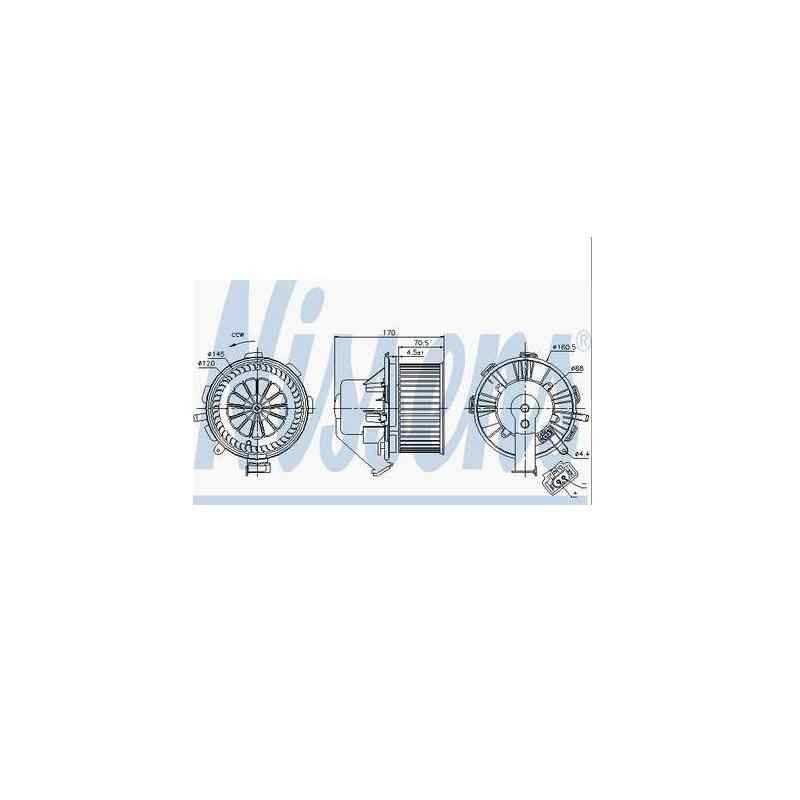 Ventilateur, pulseur d'air, chauffage Mercedes Sprinter modele SANS clim