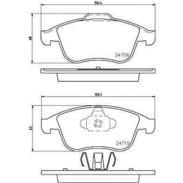 Jeu de plaquette de frein avant pour Renault Laguna 3 B111013