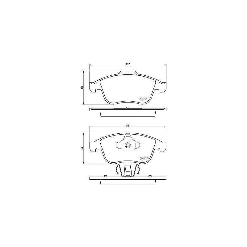 Jeu de plaquette de frein avant pour Renault Laguna 3 B111013