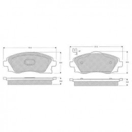 Jeu de 4 plaquettes de frein avant EICHER pour Opel Corsa C Combo C Meriva A Tigra A 101720039