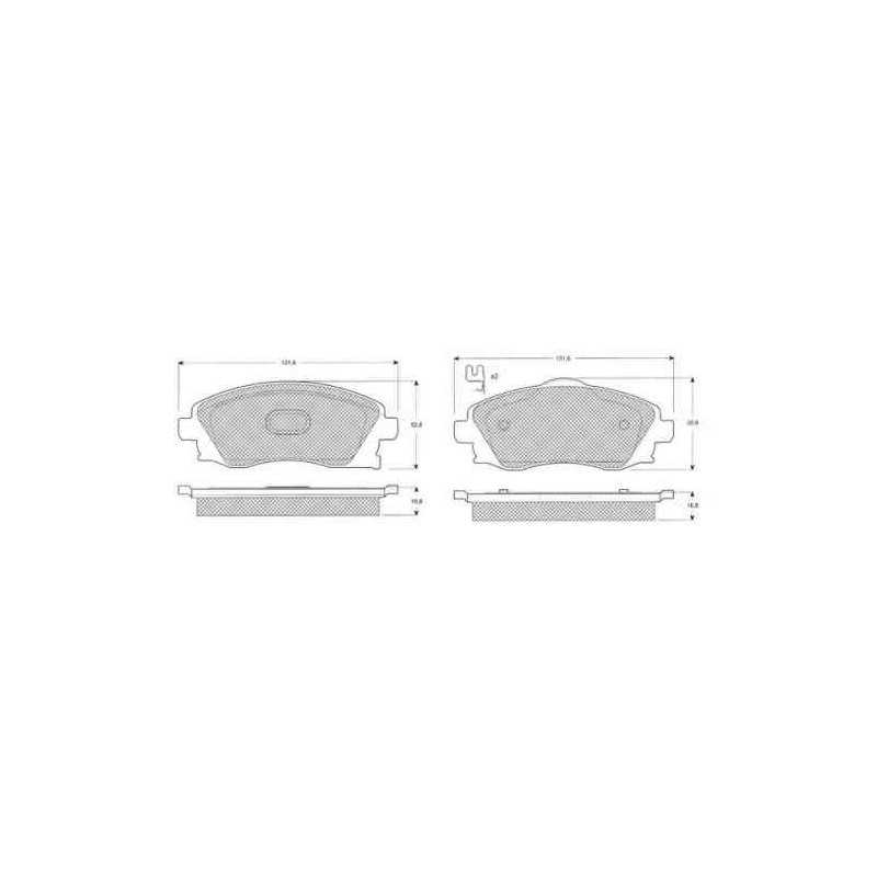 Jeu de 4 plaquettes de frein avant EICHER pour Opel Corsa C Combo C Meriva A Tigra A 101720039 Jeu de 4 plaquettes de frein avant EICHER pour Opel Corsa C Combo C Meriva A Tigra A 101720039