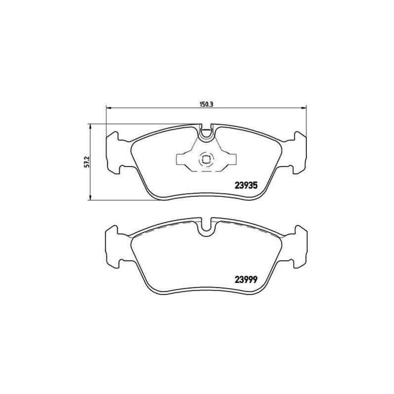 Jeu de 4 plaquettes de frein avant Bmw Serie 1 Serie 3 P06035