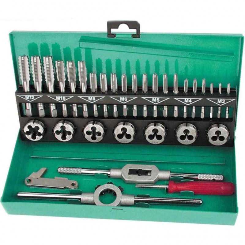  Coffret de tarauds et filieres HSS 32 pieces