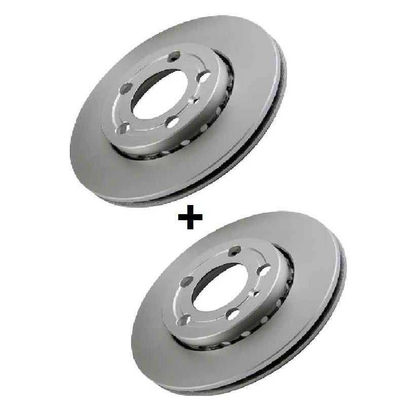 Jeu de 2 disques de frein avant pour Skoda Fabia-Roomster Vw Fox-Polo